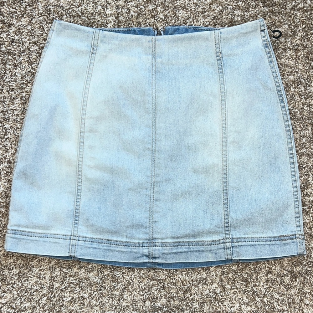 Wild Fable Denim Mini Skirt - Size 4 - Bleached Denim